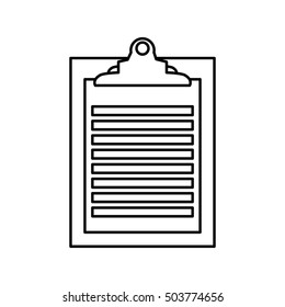 clipboard paper order isolated icon vector illustration design