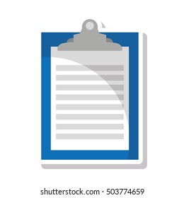 clipboard paper order isolated icon vector illustration design