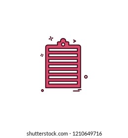 clipboard paper page icon vector design