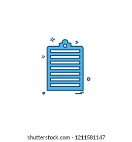 clipboard paper page icon vector design