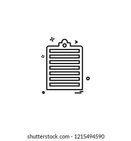 clipboard paper page icon vector design