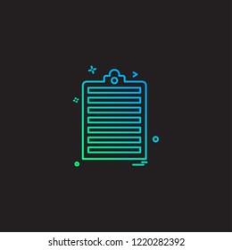 clipboard paper page icon vector design