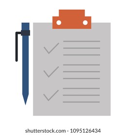 clipboard paper with pen