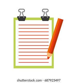 clipboard paper with pencil
