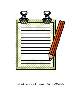 clipboard paper with pencil