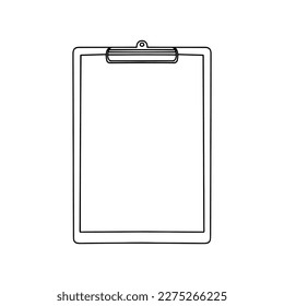 Clipboard and paper sheet page. Business and office tools for paper checklist.