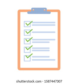 clipboard with paper sheets in white background vector illustration design