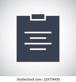 Clipboard Paste symbol icon. Vector pictogram. Simple flat metro design style. esp10