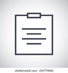 Clipboard Paste symbol icon. Vector pictogram. Simple flat metro design style. esp10