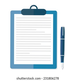 Clipboard and pen