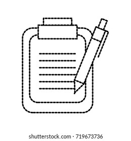 clipboard and pen checklist report information
