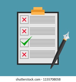 Clipboard with  pen flat  for your design eps 10