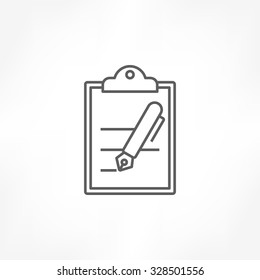 clipboard& pen icon