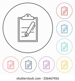 clipboard& pen icon