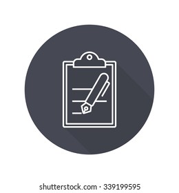 clipboard& pen icon