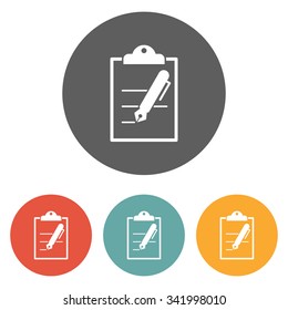 clipboard& pen icon