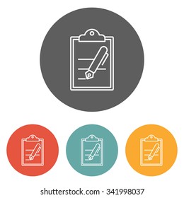 clipboard& pen icon