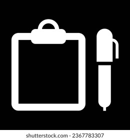 Clipboard and pen icon - Vector