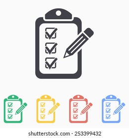 Clipboard pencil icon