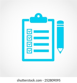 Clipboard pencil Icon Isolated on White Background