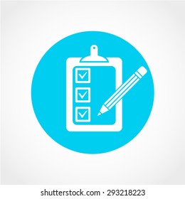 Clipboard pencil Icon Isolated on White Background