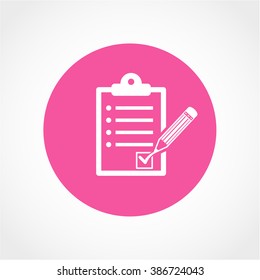 Clipboard pencil Icon Isolated on White Background