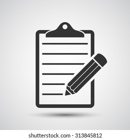 Clipboard and pencil icon - Vector