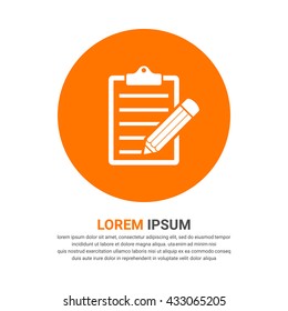 Clipboard and pencil icon - Vector