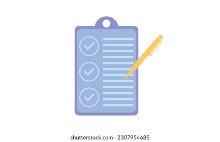 clipboard and pencil, notepad icon