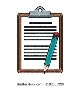 Clipboard Pencil Scribble Stock Vector (Royalty Free) 1102555328 ...