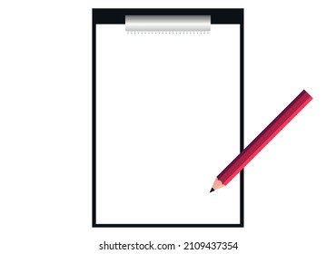 Zwischenablage mit Bleistift im Vektorformat.