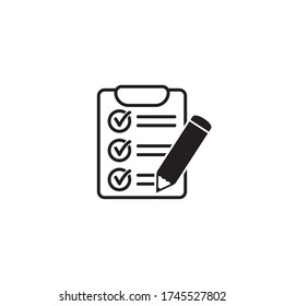 Icono del vector del portapapeles. Ilustración negra aislada en fondo blanco para diseño gráfico y web.