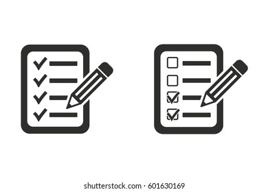 Clipboard pencil vector icon. Illustration isolated for graphic and web design.