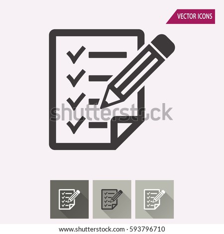 Clipboard pencil vector icon. Illustration isolated for graphic and web design.