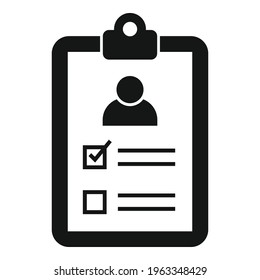 Clipboard personal traits icon. Simple illustration of Clipboard personal traits vector icon for web design isolated on white background