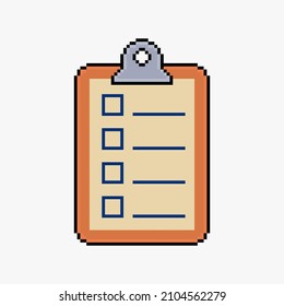 Clipboard in pixel art style