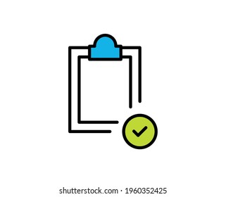 Clipboard premium line icon. Simple high quality pictogram. Modern outline style icons. Stroke vector illustration on a white background. 