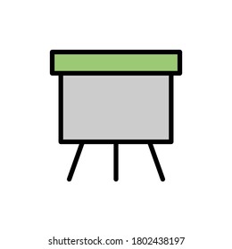 Clipboard presentation icon. Simple color with outline vector elements of cabinet accessories icons for ui and ux, website or mobile application