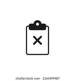 Clipboard. Profile icon. Vector Flat design