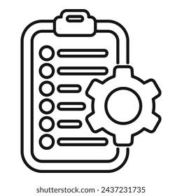 Clipboard random access icon outline vector. Ram lens memory. Device module power