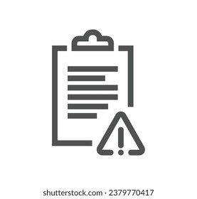 Clipboard related icon outline and linear vector.