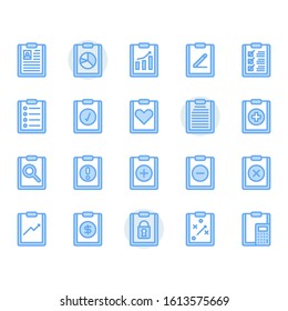 Clipboard related icon and symbol set