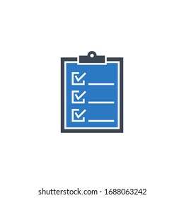 Clipboard related vector glyph icon. Isolated on white background. Vector illustration.