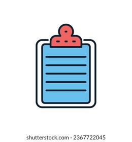 Clipboard related vector icon. Isolated on white background. Vector illustration