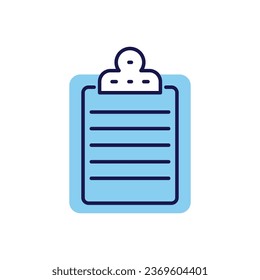 Clipboard related vector icon. Isolated on white background. Vector illustration