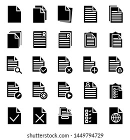 Clipboard related vector icon set.  Vector symbols isolated on a white background. pictograms Icon Vector Illustration