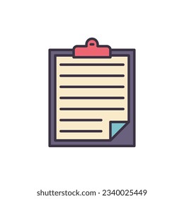 Clipboard related vector line icon. Isolated on white background. Vector illustration. Editable stroke