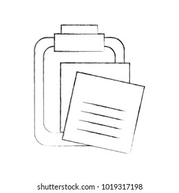 clipboard with reminder notes isolated icon