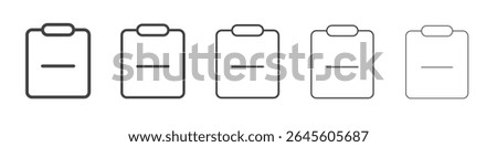 Clipboard remove icon outline ilustration vector symbol