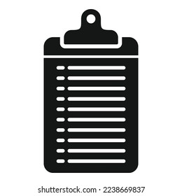 Clipboard report icon simple vector. Document paper. Chart data